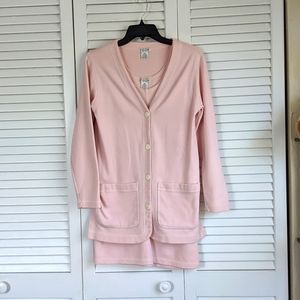 Vintage Posh Pastel Pink Cotton Jacket Dress